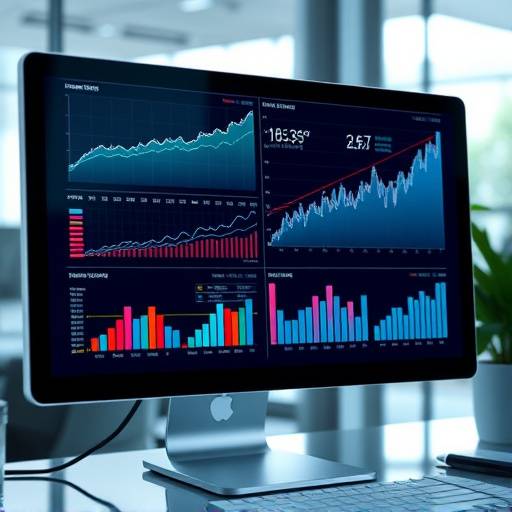 Visualisering av data med grafer og diagrammer på en dataskjerm